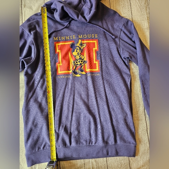Disneyland Hong Kong •Size Large• Purple Minnie Mouse Pullover Hoodie Cotton - Picture 6 of 7